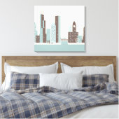 Chicago im Winter Leinwanddruck (Insitu (Schlafzimmer))