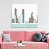 Chicago im Winter Leinwanddruck (Insitu (Wohnzimmer))