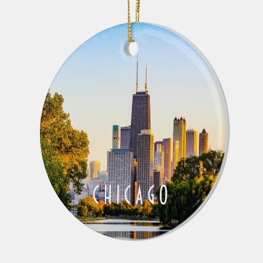 Chicago in Dusk Keramik Ornament (Links)