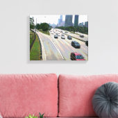 Chicago in Sandstone Leinwanddruck (Insitu (Wohnzimmer))