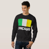 Chicago Ireland-Erbe mit irischer Flagge Sweatshirt (Vorne ganz)