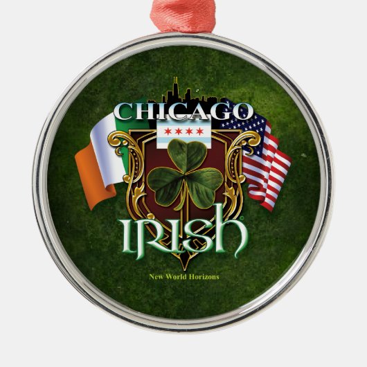 Chicago-Iren Ornament Aus Metall (Vorne)