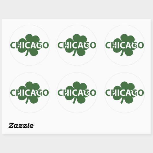 Chicago Irish Kleeblatt Sticker (Blatt)