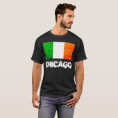 Chicago Irish Pride mit irischer Flagge T-Shirt (Vorne ganz)