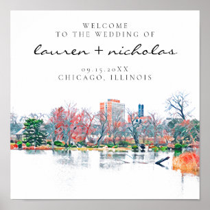 Chicago Jackson Park Wedding Welcome Sign Poster