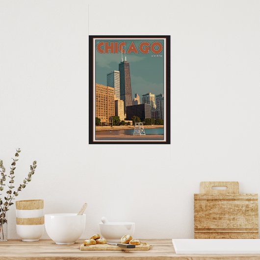 Chicago - John Hancock Centre Poster (Küche)