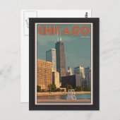 Chicago - John Hancock Centre Postkarte (Vorne/Hinten)