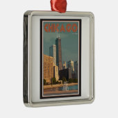 Chicago- - Johnhancock Mitte Ornament Aus Metall (Rechts)