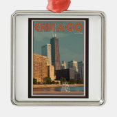 Chicago- - Johnhancock Mitte Ornament Aus Metall (Vorne)