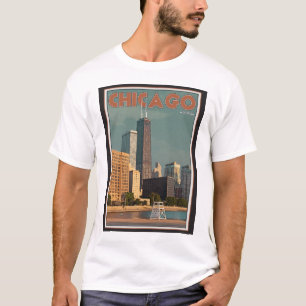 Chicago- - Johnhancock Mitte T-Shirt