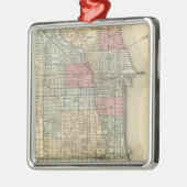 Chicago-Karte durch Mitchell Silbernes Ornament (Links)