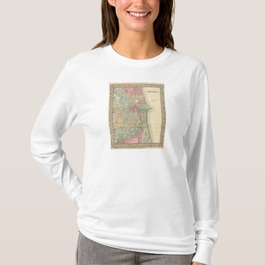 Chicago-Karte durch Mitchell T-Shirt (Vorderseite)