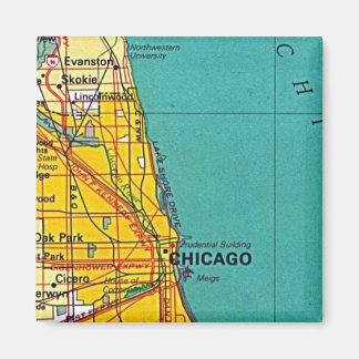 Chicago-Kartenmagnet Magnet