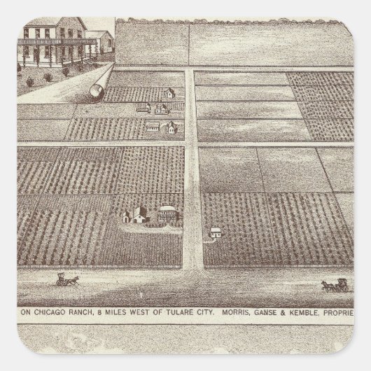 Chicago, Kay Ranches Quadratischer Aufkleber (Vorderseite)