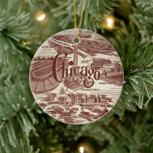 Chicago Keramik Ornament (Baum)