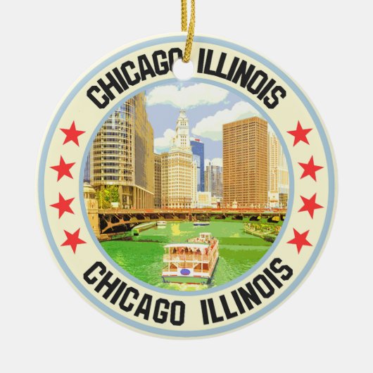Chicago Keramik Ornament (Vorne)