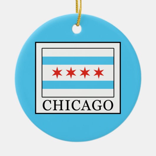 Chicago Keramik Ornament (Vorne)