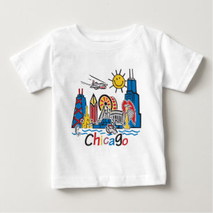 Chicago Kids Skyline Baby T-shirt