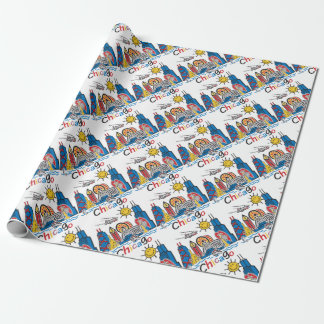 Chicago Kids Skyline Geschenkpapier