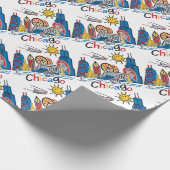 Chicago Kids Skyline Geschenkpapier (Ecke)