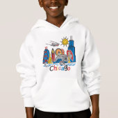 Chicago Kids Skyline Hoodie (Vorderseite)