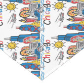 Chicago Kids Skyline Kurzer Tischläufer (Ecke)