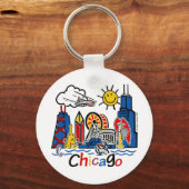 Chicago Kids Skyline Schlüsselanhänger (Vorderseite)