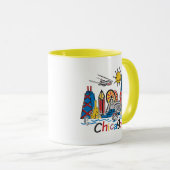 Chicago Kids Skyline Tasse (VorderseiteRechts)