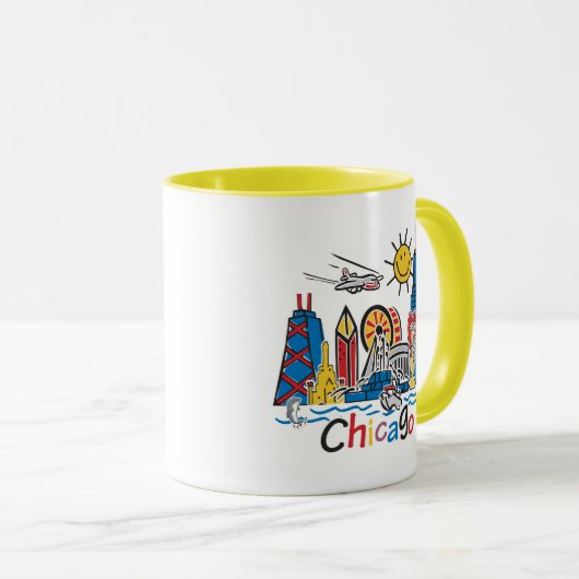 Chicago Kids Skyline Tasse (VorderseiteRechts)