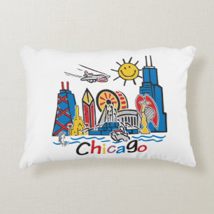 Chicago Kids Skyline Zierkissen