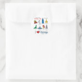 Chicago - Kinder-Icons-NEW-[Co Runder Aufkleber (Tasche)