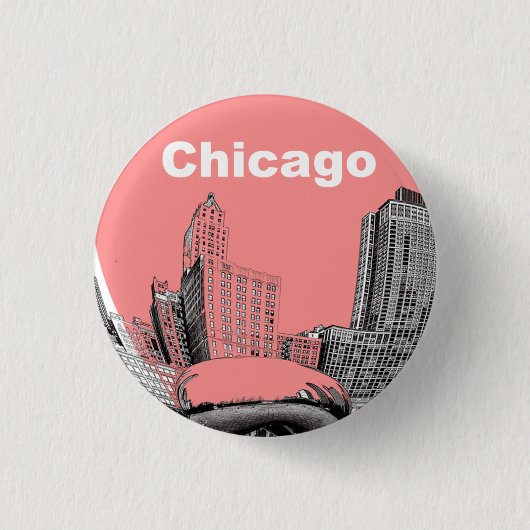 Chicago Knöpfe Vintage Pin Button (Vorderseite)