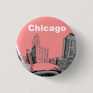 Chicago knöpft Vintages Button