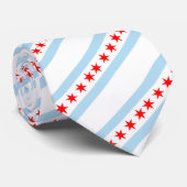 Chicago Krawatte, Fashion USA, Chicago Flag Busine Krawatte (Gerollt)