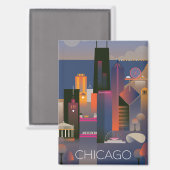 Chicago Kühlschrank Magnet (Vorderseite/Rückseite)