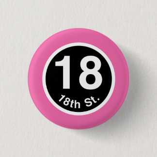 Chicago L 18. rosa Linie St. Button