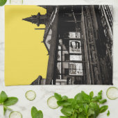 Chicago L 1950 Wasserfarbe Sepia Fotograf U-Bahn Handtuch (Gefaltet)