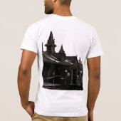 Chicago L 1950 Wasserfarbe Sepia Fotograf U-Bahn T-Shirt (Rückseite)