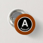 Chicago L Addison Brown Linie Button (Vorne & Hinten)