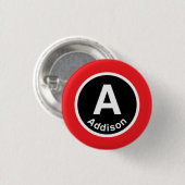 Chicago L Addison rote Linie Button (Vorne & Hinten)
