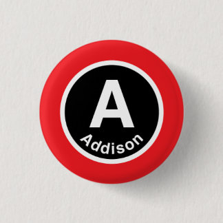 Chicago L Addison rote Linie Button
