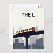 Chicago 'L' Elevated Train Postkarte (Vorne/Hinten)