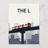 Chicago 'L' Elevated Train Postkarte (Vorderseite)