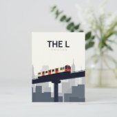 Chicago 'L' Hochbahn Postkarte (Stehend Vorderseite)