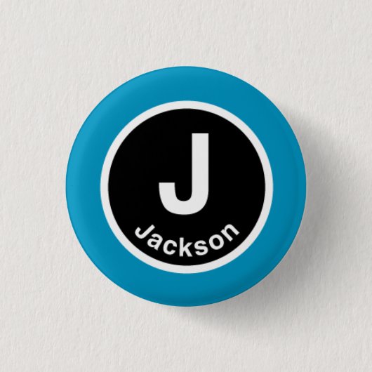 Chicago L Jackson Blue Line Button (Vorderseite)