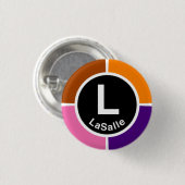 Chicago L LaSalle Schleife Button (Vorne & Hinten)