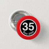 Chicago L Sox-35th rote Linie Button (Vorne & Hinten)