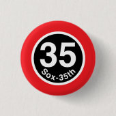 Chicago L Sox-35th rote Linie Button (Vorderseite)