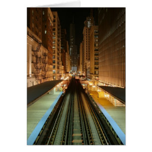 Chicago 'L' Station in der Nacht