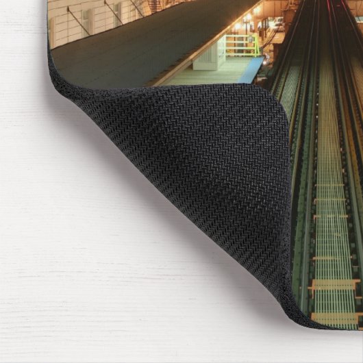 Chicago "L" Station nachts Mousepad (Ecke)